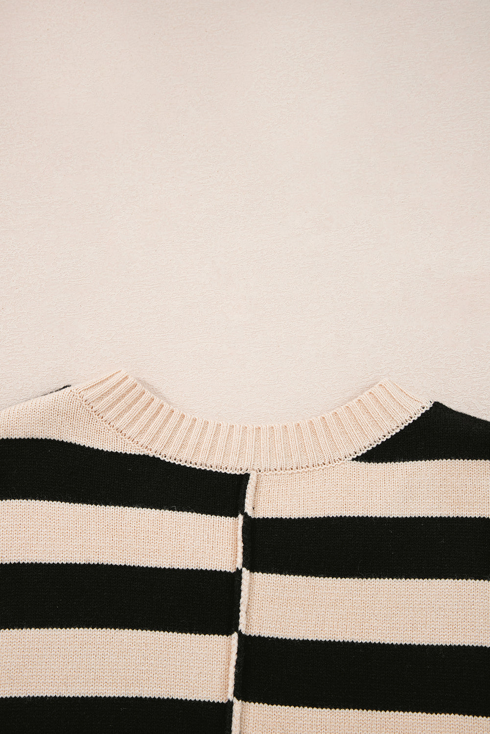 Black Stripe Knitted Top Sweater Dress