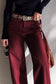 Straight High Waist Solid Color Jeans