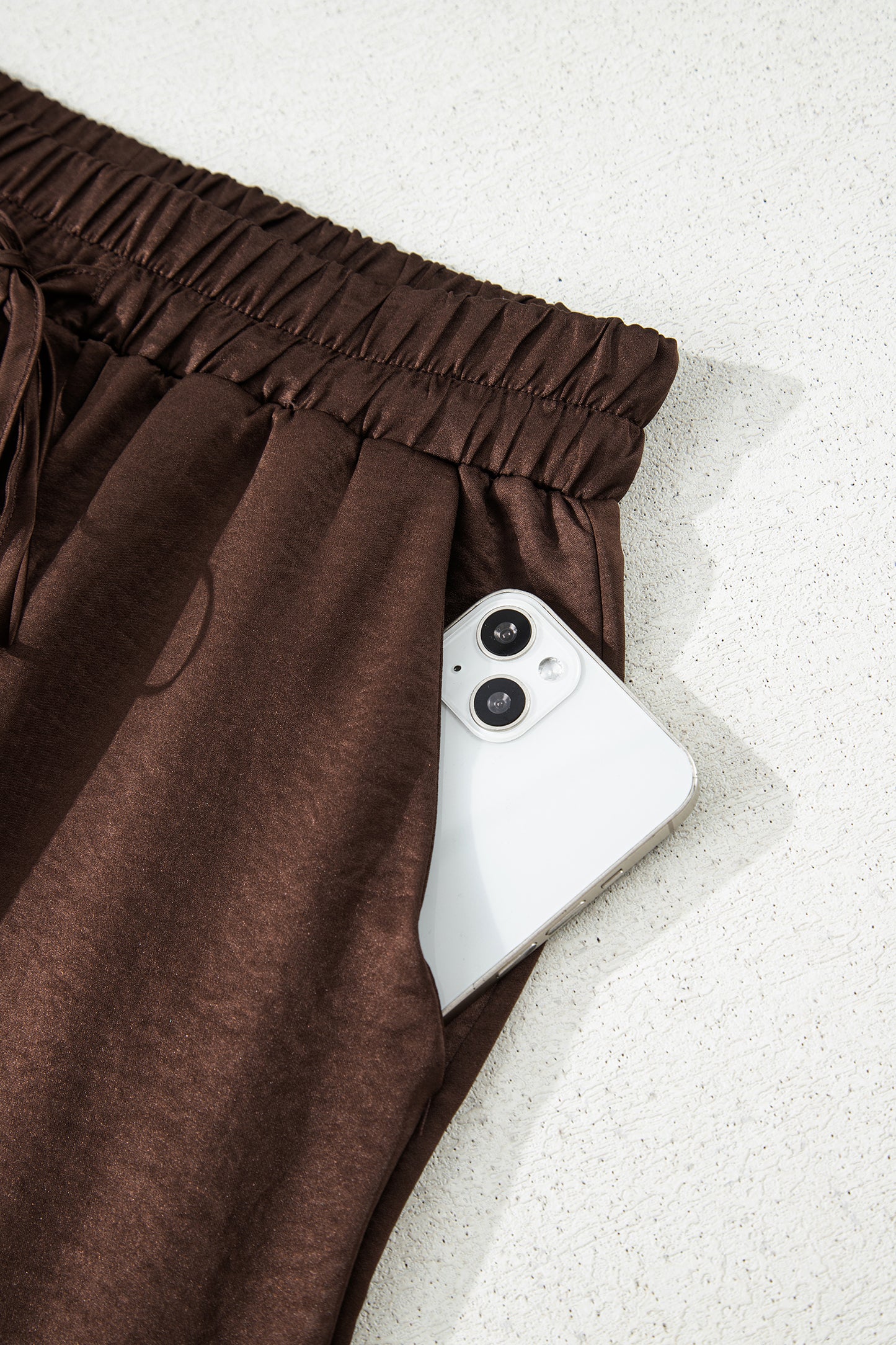 Brown V Neck Lounge Set