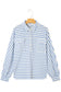 Blue Striped Half Button Sweater