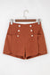 Clay Scalloped Corduroy Shorts