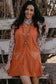 Gold Flame Corduroy Mini Dress