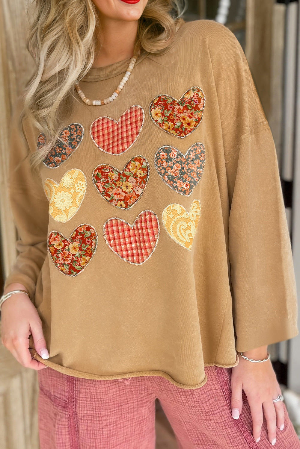 Heart Patchwork Sweater