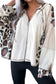 Oversized Leopard Patchwork Zip Up Hoodie