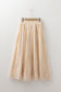 Oatmeal Embroidered Mesh Flowy Long Skirt