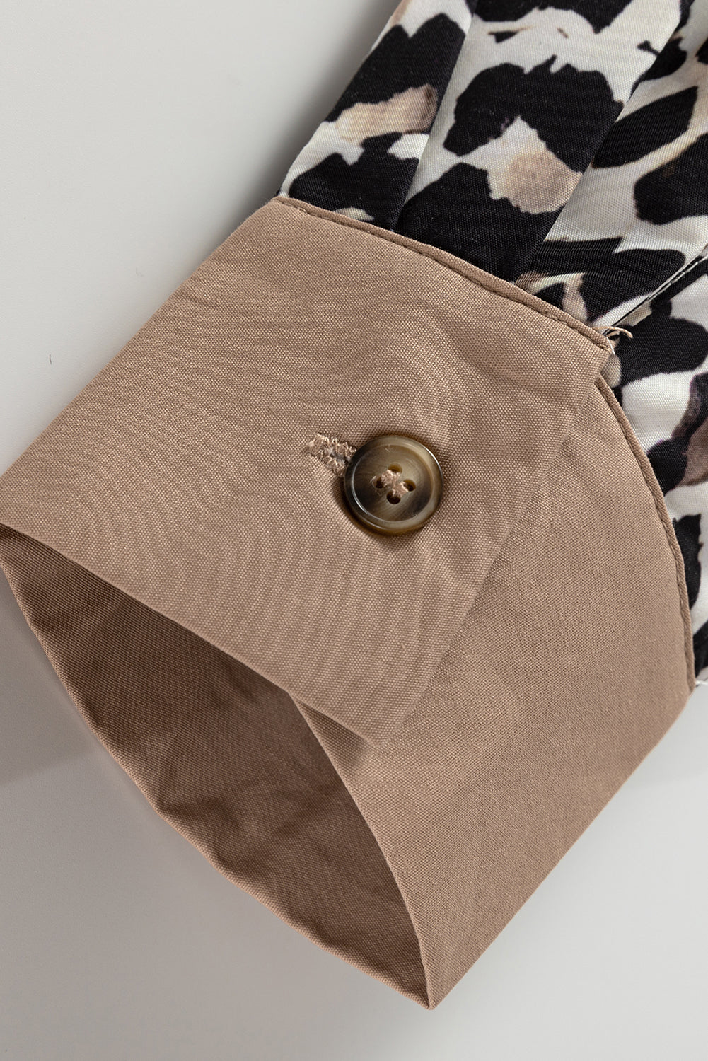 Leopard Print Long Sleeve Flared Dress