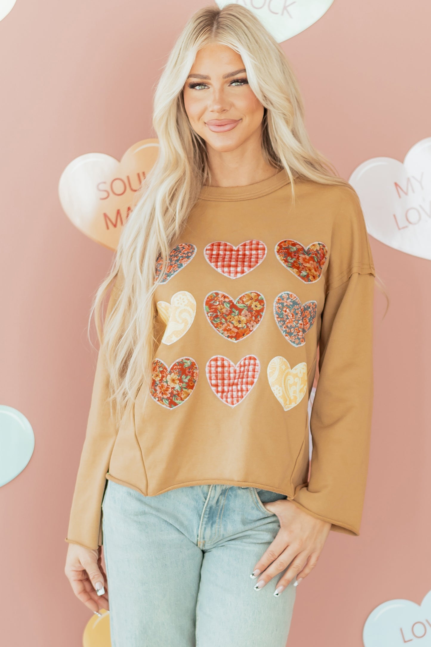 Heart Patchwork Sweater