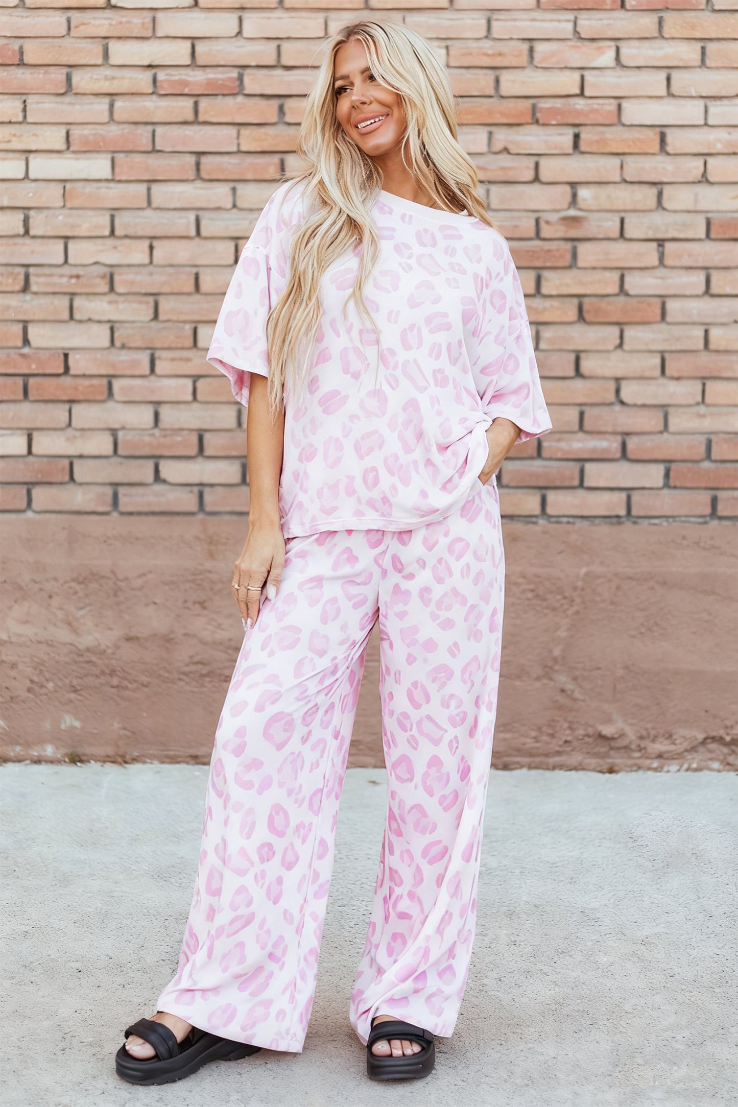 Pink Leopard Two Piece Set