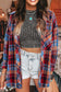 Red Plaid Loose Vintage Flannel