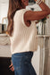 White Solid Textured Knit Buttoned Sweater Vest