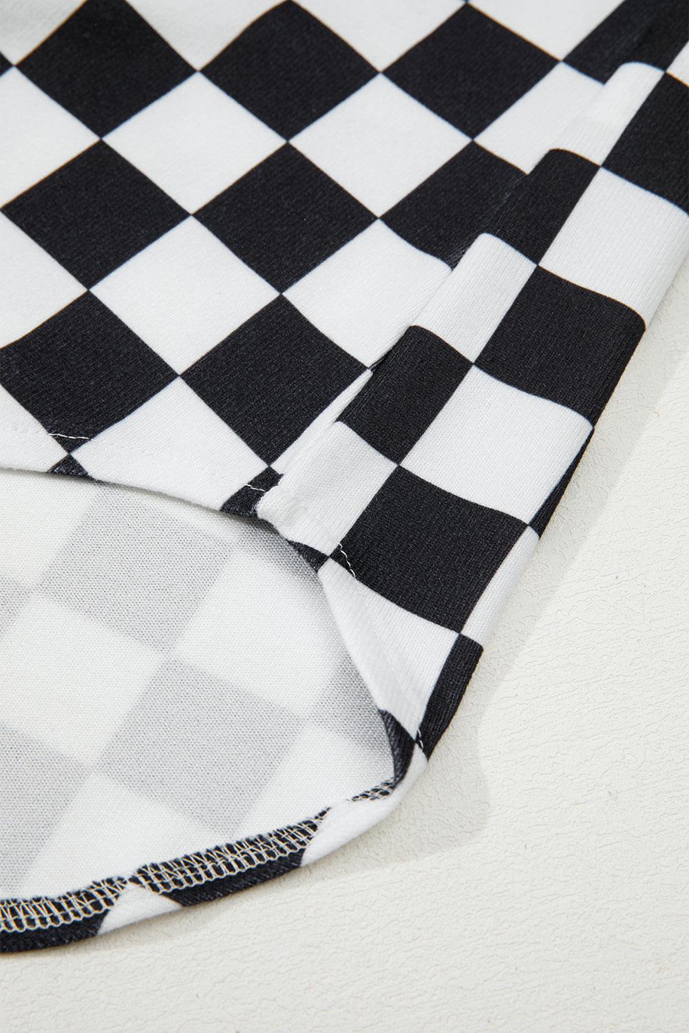 Checkerboard Flap Pocket Button Front Shacket