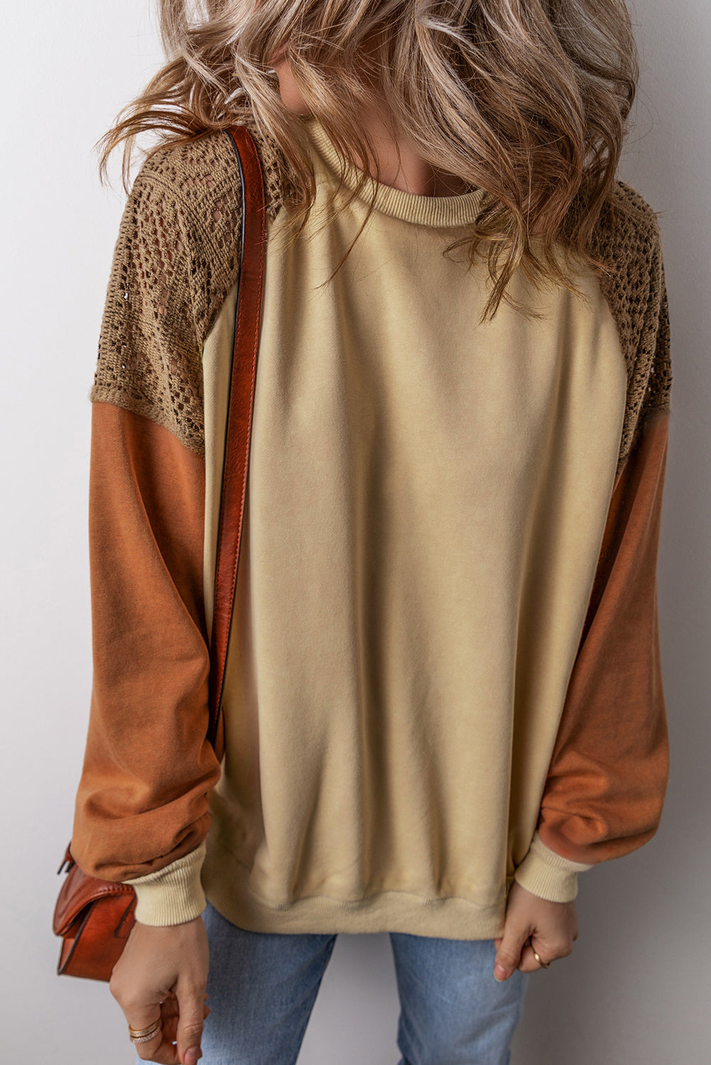 Patchwork Colorblock Drop Shoulder Sweatshirt