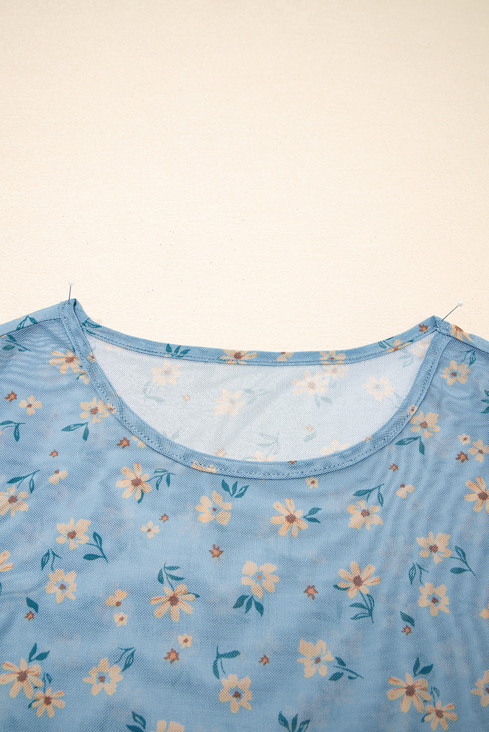 Vintage Floral Mesh Top