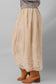 Oatmeal Embroidered Mesh Flowy Long Skirt