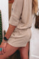 Beige Cactus Waffle Knit Tee Short Set