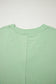 Grass Green Loose Half Sleeve V Neck Knit Romper