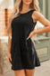 Black Corduroy Mini Dress With Pockets