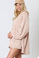 Corded Lantern Sleeve Top High Waist Ruffled Mini Skirt Set