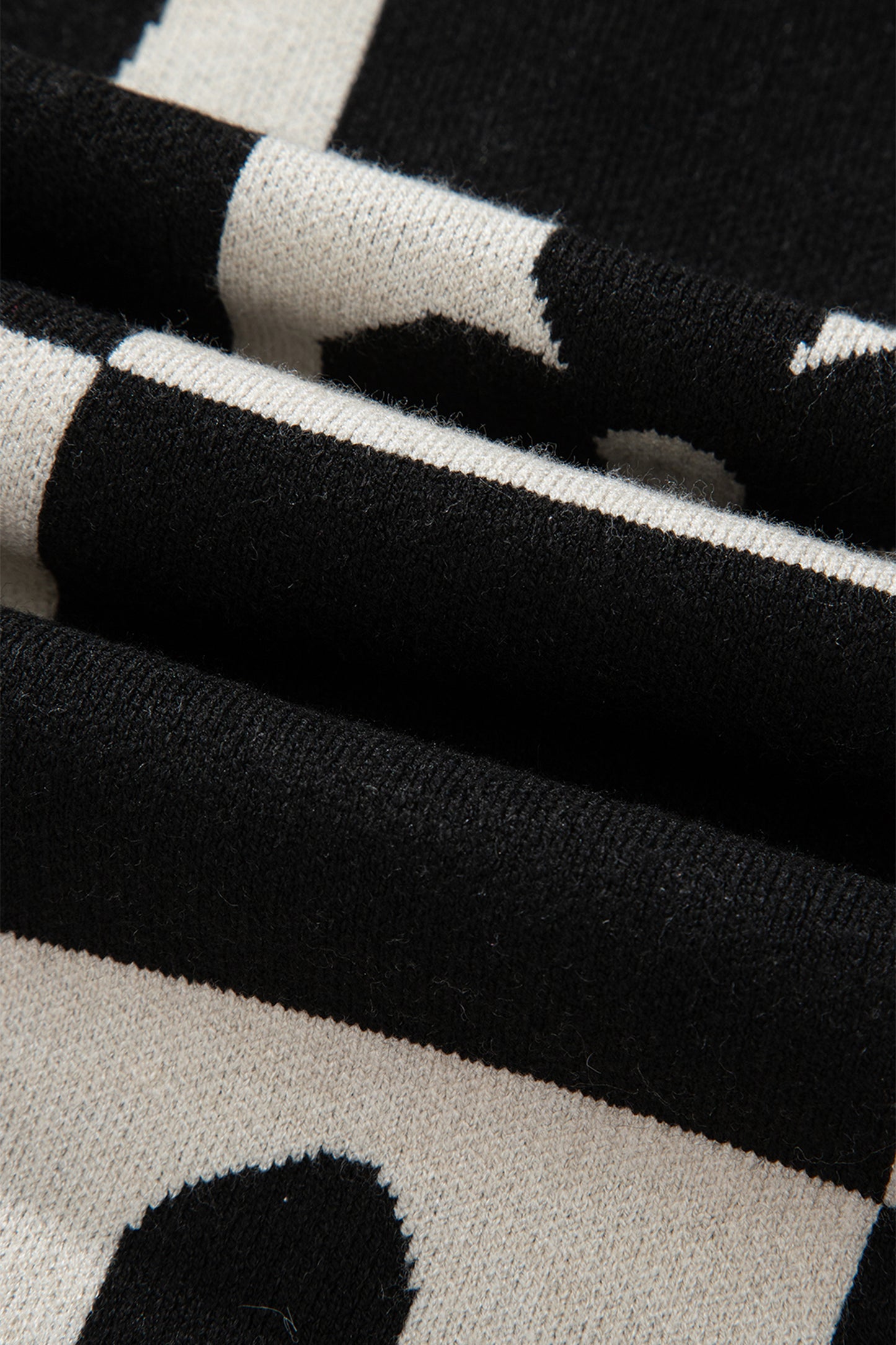 Flower Plaid Henley Sweater