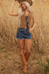 Beige Tie Front Vest