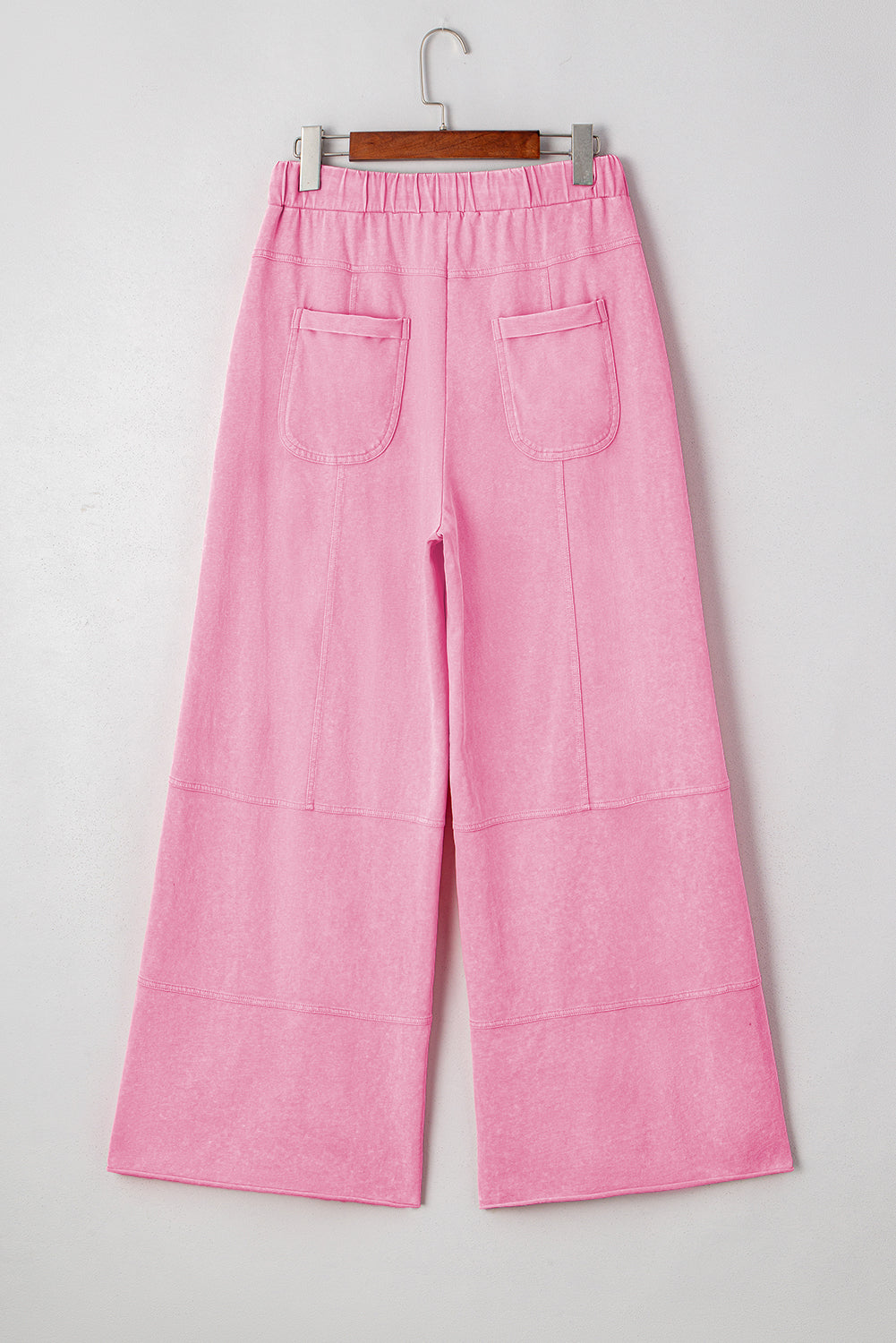 Mineral Wash Drawstring High Waist Wide Leg Cargo Pants