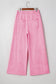 Mineral Wash Drawstring High Waist Wide Leg Cargo Pants