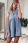 Beau Blue High Waist Denim Babydoll Dress