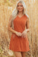 Gold Flame Corduroy Mini Dress