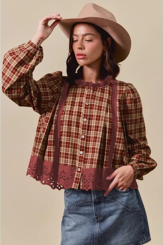 Dahlia Plaid Blouse