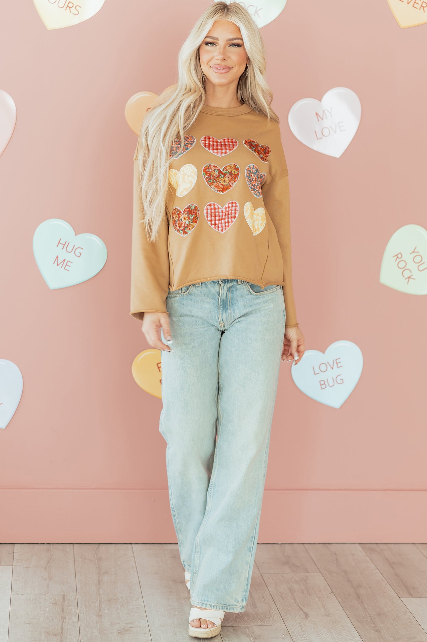 Heart Patchwork Sweater