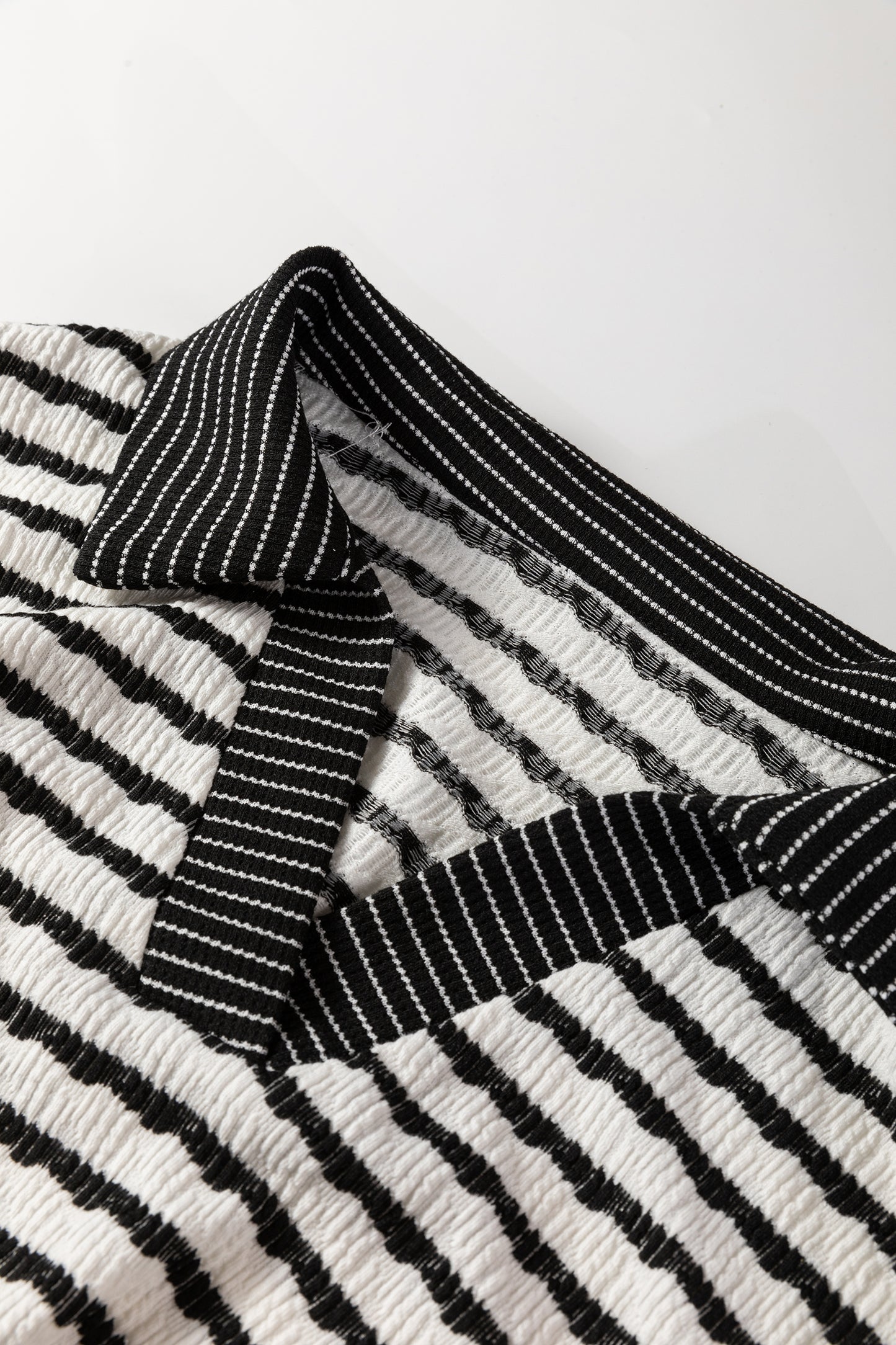 Stripe Collared Pullover & Pant Set