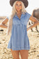 Beau Blue High Waist Denim Babydoll Dress
