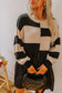 Black Stripe Knitted Top Sweater Dress