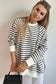 Black Stripe Raglan Sleeve Sweatshirt