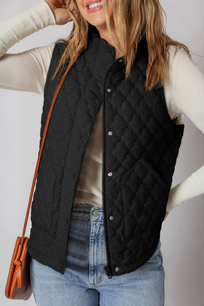 Quilted Snap Button Vest