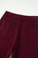 Burgundy Corduroy Wide Leg Pants