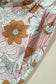 Pink Floral Short Sleeve Collared Romper