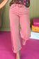 Acid Washed High Rise Cropped Jeans