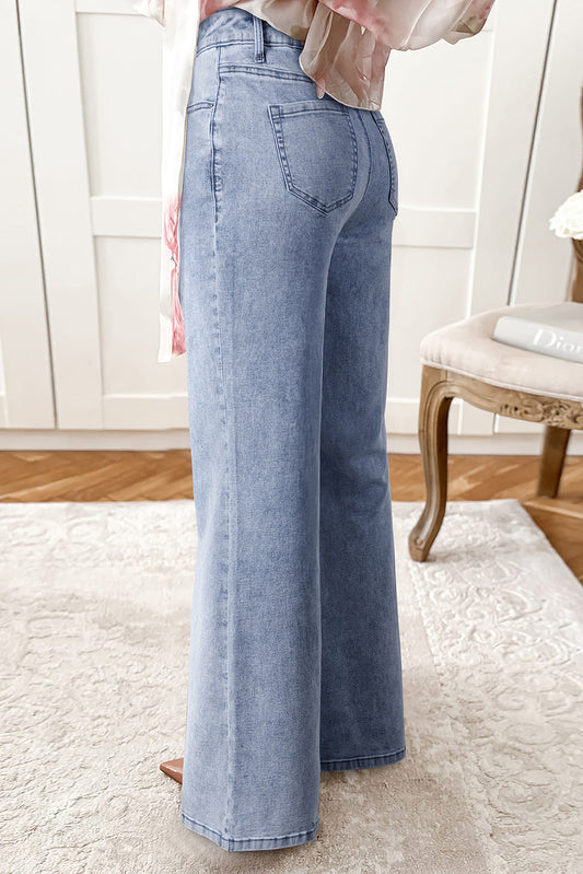 Button Up Bell Bottom Jeans