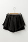 Black Mineral Wash High Waist Casual Shorts