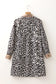 Leopard Print Long Sleeve Flared Dress