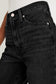 Black Raw Hem Straight Leg Jeans