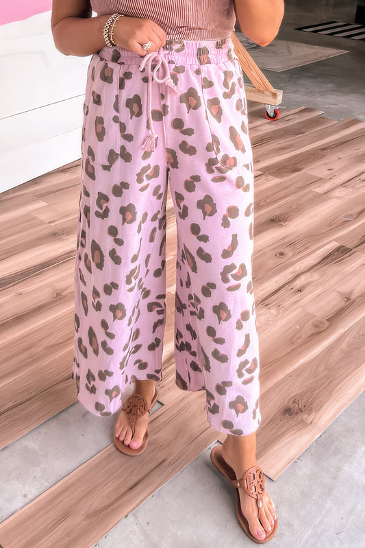 Pink Leopard Print Pants