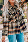 Plaid Print Pocketed Shacket