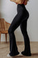 Black High Waist Flared Leggings
