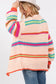 Multicolor Striped Knit Cardigan