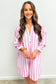 Rose Stripe Loose Mini Dress