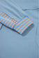 Dusk Blue Waffle Striped Patchwork Pullover