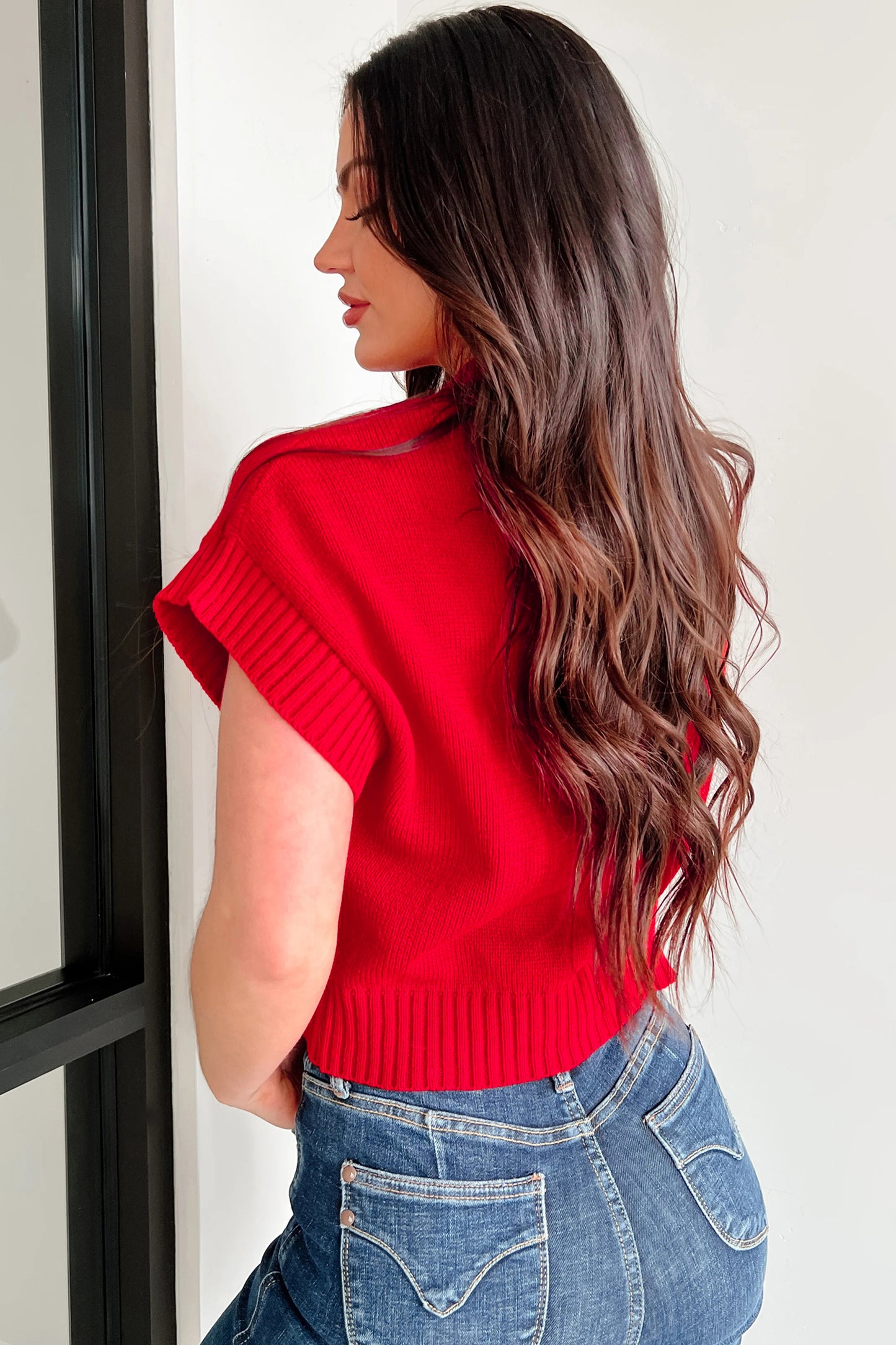 Fiery Red Valentine Heart Sweater