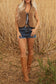 Beige Tie Front Vest
